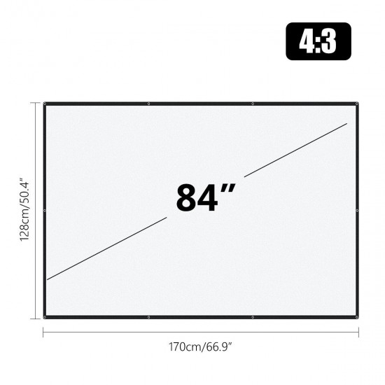 16:9 4:3 84 Inches Portable Projector Curtain Foldable HD Movie Projector Screen Home Theatre Office Meeting Projection 16:9 4:3 84 Inches Portable Projector Curtain Foldable HD Movie Projector Screen Home Theatre Office Meeting Projection