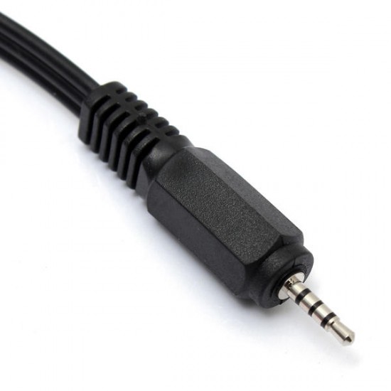 2.5mm 20cm Male to 3 RCA Female Jack Splitter Audio Video AV Adaptor Cable Extension Lead