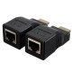 2Pcs HD to RJ45 Network Lan Ethernet Cable Extender Over by Cat 5e/6 HD 1080P 3D