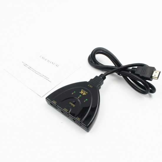 3 Port HDMI Switch Adapter AV Switcher Selector Converter Splitter Hub Cable for HDTV 1080P Xbox