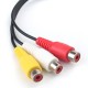 3.5mm Mini AV Male To 3 RCA Female Audio Video Cable Stereo Jack Adapter Cord