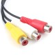 3.5mm Mini AV Male To 3 RCA Female Audio Video Cable Stereo Jack Adapter Cord 3.5mm Mini AV Male To 3 RCA Female Audio Video Cable Stereo Jack Adapter Cord