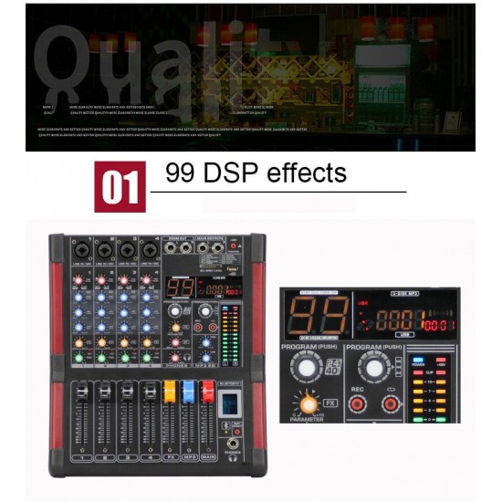 4 Channels Mixing 99 Professional Effects Bluetooth Recording Mixing Station Performs