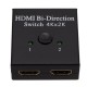 4Kx2K Bi Direction Switch HDMI Two-way Switcher HD 2 In 1 Out Converter for HDTV TV Box Monitor Projector