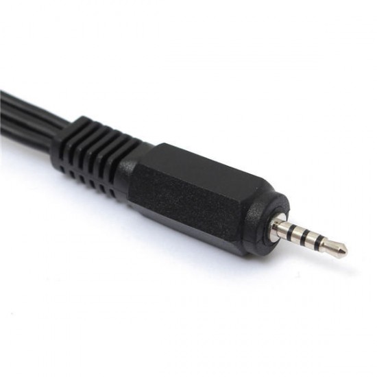 5ft/1.5m 2.5mm Jack Male Plug To 3 RCA Male Audio Video AV Out Cable 5ft/1.5m 2.5mm Jack Male Plug To 3 RCA Male Audio Video AV Out Cable