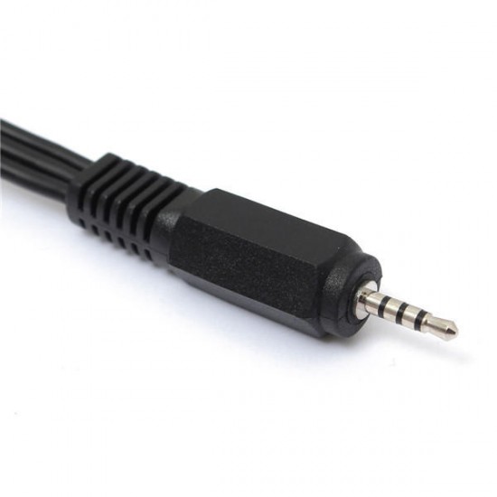 5ft/1.5m 2.5mm Jack Male Plug To 3 RCA Male Audio Video AV Out Cable