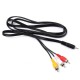 5ft/1.5m 2.5mm Jack Male Plug To 3 RCA Male Audio Video AV Out Cable