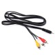 5ft/1.5m 2.5mm Jack Male Plug To 3 RCA Male Audio Video AV Out Cable 5ft/1.5m 2.5mm Jack Male Plug To 3 RCA Male Audio Video AV Out Cable