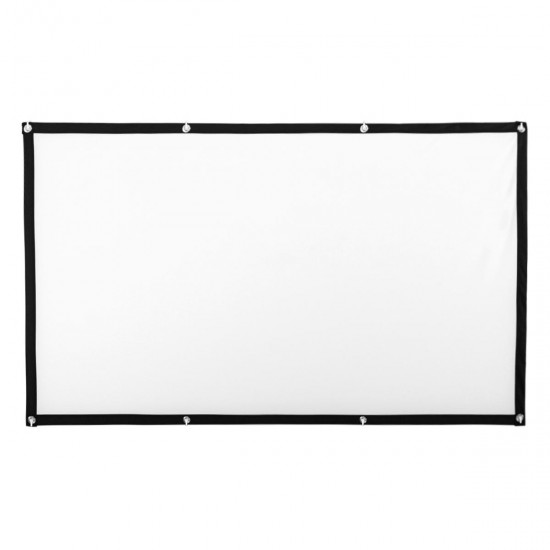 60/120 Inch Portable Foldable Projector Screen 16:9 HD Home Cinema Theater Outdoor