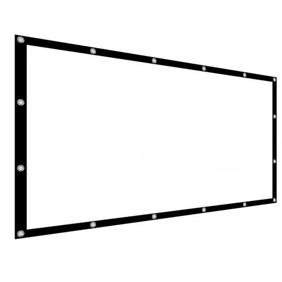 60/72/84/100/120/133 Inch 16:9 Projector Screen Home Projection Manual Hanging Home Theater Movie