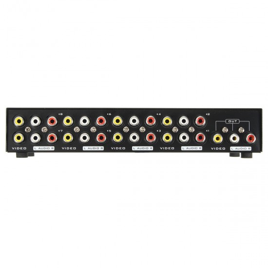 8 In 1 Out Splitter Composite 3RCA AV Video Audio Switch Switcher Box Selector 8 In 1 Out Splitter Composite 3RCA AV Video Audio Switch Switcher Box Selector
