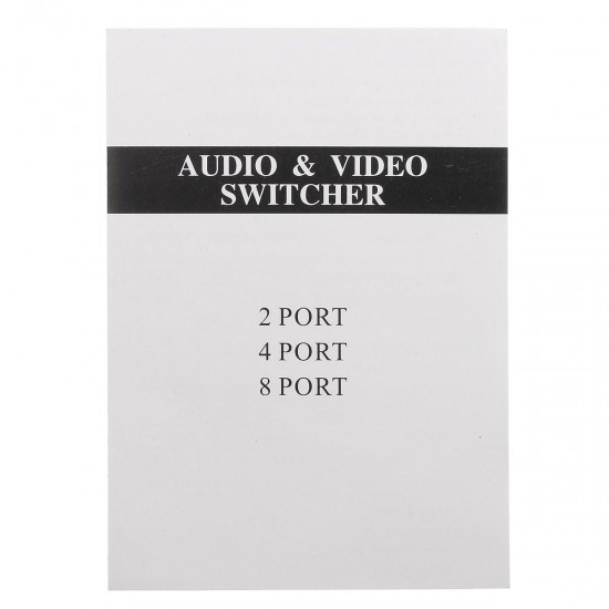8 In 1 Out Splitter Composite 3RCA AV Video Audio Switch Switcher Box Selector 8 In 1 Out Splitter Composite 3RCA AV Video Audio Switch Switcher Box Selector