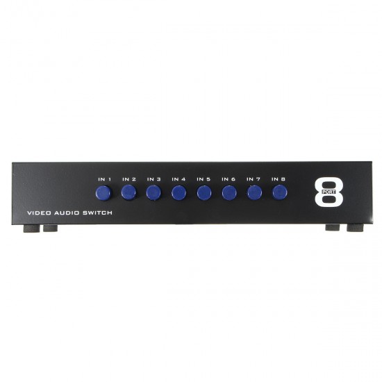 8 In 1 Out Splitter Composite 3RCA AV Video Audio Switch Switcher Box Selector 8 In 1 Out Splitter Composite 3RCA AV Video Audio Switch Switcher Box Selector