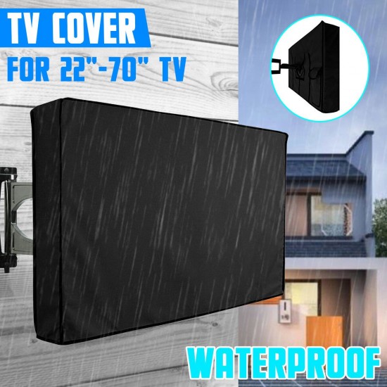 Black 600D Outdoor Fully Dustproof Weatherproof TV Cover for 22-70 Inches LED LCD Plasma TVs Black 600D Outdoor Fully Dustproof Weatherproof TV Cover for 22-70 Inches LED LCD Plasma TVs