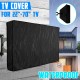 Black 600D Outdoor Fully Dustproof Weatherproof TV Cover for 22-70 Inches LED LCD Plasma TVs