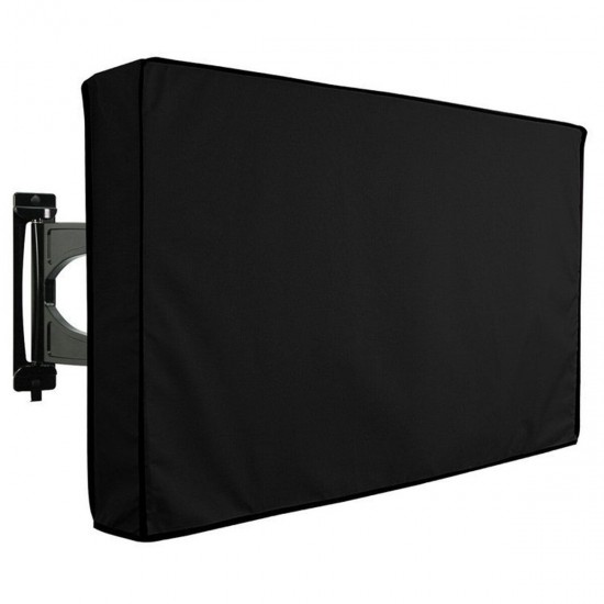 Black 600D Outdoor Fully Dustproof Weatherproof TV Cover for 22-70 Inches LED LCD Plasma TVs