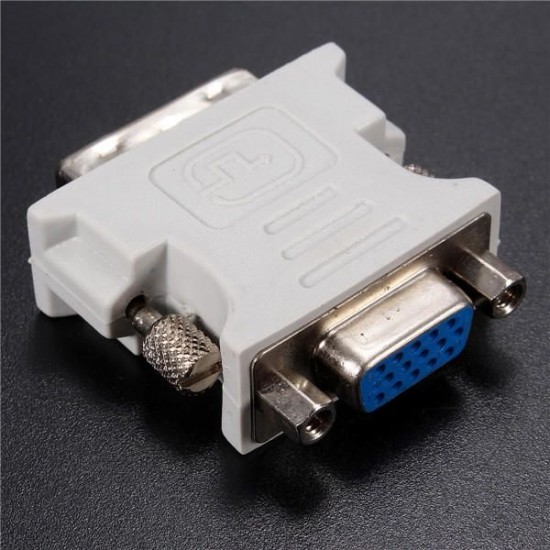 DVI-D (18+1) Dual Link Male to VGA HD15 Female Adapter Converter for PC Laptop