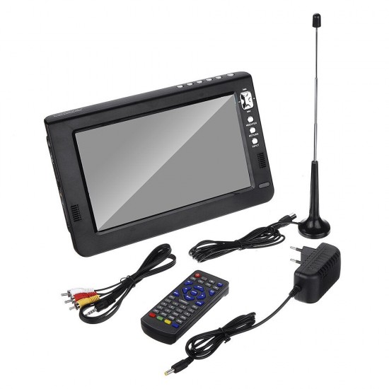 1002D 10.1 Inch DVB-T2 1080P HD Analog DTV ATV Portable TV Television Support TF Card USB PVR