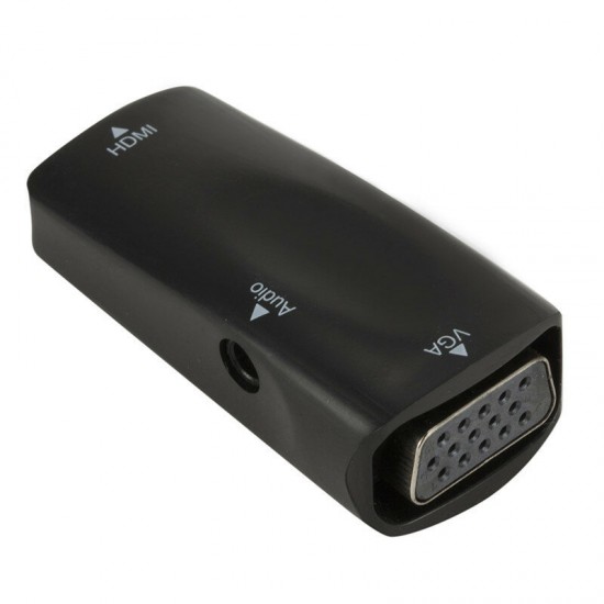 FHD 1080P HDMI Female to VGA Female Mini Adapter with Audio Cable HDMI to VGA Converter for PC Laptop Computer Display Projector FHD 1080P HDMI Female to VGA Female Mini Adapter with Audio Cable HDMI to VGA Converter for PC Laptop Computer Display Projector