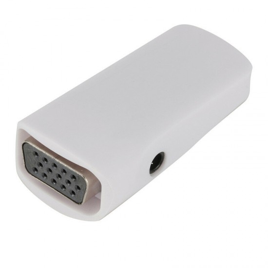 FHD 1080P HDMI Female to VGA Female Mini Adapter with Audio Cable HDMI to VGA Converter for PC Laptop Computer Display Projector FHD 1080P HDMI Female to VGA Female Mini Adapter with Audio Cable HDMI to VGA Converter for PC Laptop Computer Display Projector