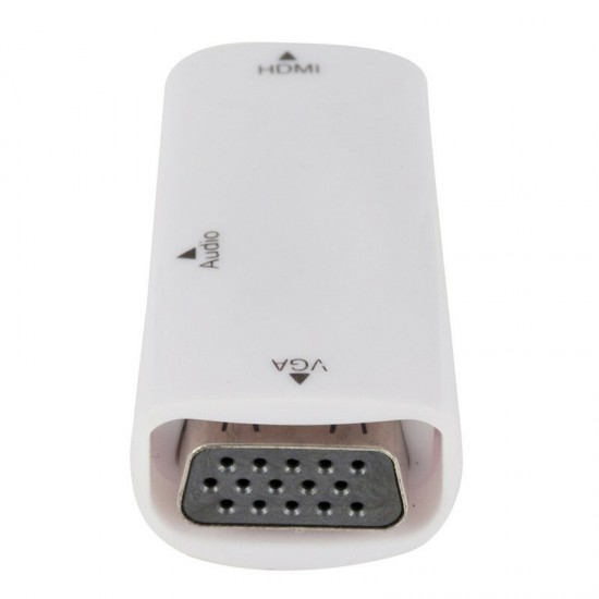 FHD 1080P HDMI Female to VGA Female Mini Adapter with Audio Cable HDMI to VGA Converter for PC Laptop Computer Display Projector FHD 1080P HDMI Female to VGA Female Mini Adapter with Audio Cable HDMI to VGA Converter for PC Laptop Computer Display Projector