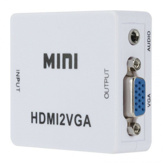 HD 1080P HDMI to VGA MINI Converter HDMI2VGA Video Adapter Box for Xbox360 PC DVD PS3 Television HD 1080P HDMI to VGA MINI Converter HDMI2VGA Video Adapter Box for Xbox360 PC DVD PS3 Television