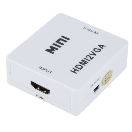 HD 1080P HDMI to VGA MINI Converter HDMI2VGA Video Adapter Box for Xbox360 PC DVD PS3 Television HD 1080P HDMI to VGA MINI Converter HDMI2VGA Video Adapter Box for Xbox360 PC DVD PS3 Television