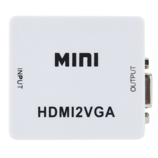 HD 1080P HDMI to VGA MINI Converter HDMI2VGA Video Adapter Box for Xbox360 PC DVD PS3 Television