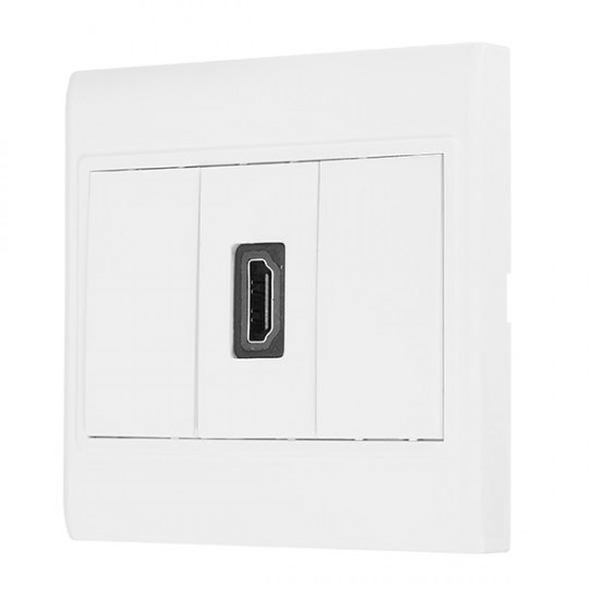 HD 1.4 Wall Plate with Angle Side Female to Female Connector