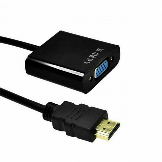 HDMI TO VGA HDMI Male to VGA Female Converter Adapter with Audio Cable Support 1080P