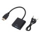 HDMI TO VGA HDMI Male to VGA Female Converter Adapter with Audio Cable Support 1080P