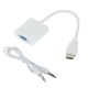 HDMI TO VGA HDMI Male to VGA Female Converter Adapter with Audio Cable Support 1080P HDMI TO VGA HDMI Male to VGA Female Converter Adapter with Audio Cable Support 1080P