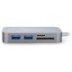 C Type-C Multi Port Adapter with HD Output Gigabit Ethernet USB3.0 x 2 TF SD Card Slot