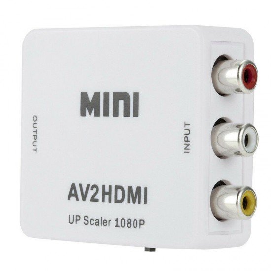 Mini Composite AV CVBS Video Adapter 720p 1080p RCA to HDMI Converter