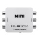 Mini PAL to NTSC TV Video System Bi-directional Converter Switch Adapter