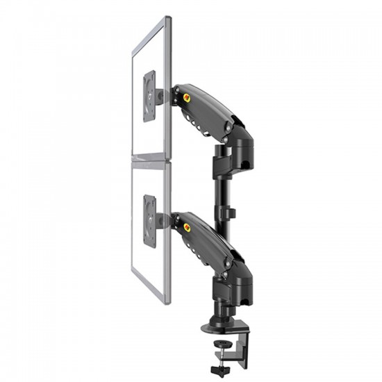 NB H160 17-27 Inch 2-9kg x2 Loading Weight Adjustable Dual Monitor Holder Arm Gas Spring Desktop Full Motion Monitor Mount Bracket NB H160 17-27 Inch 2-9kg x2 Loading Weight Adjustable Dual Monitor Holder Arm Gas Spring Desktop Full Motion Monitor Mount Bracket