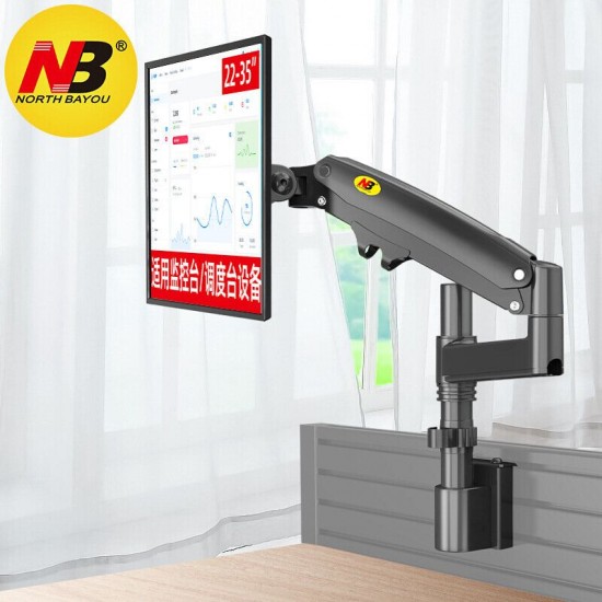 NB M60 22-35in Ergonomic Gas Spring Full Motion LCD TV Mount Bracket 2-12kg Load Dual-arm Clamp Monitor Holder NB M60 22-35in Ergonomic Gas Spring Full Motion LCD TV Mount Bracket 2-12kg Load Dual-arm Clamp Monitor Holder