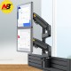 NB M80 Dual Aluminum Alloy Ergonomic 22-32in LCD LED Screen Slot Mount Bracket Monitor Holder Load 2-12kgs Each Arm