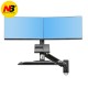 NB MC27-2A Dual Ergonomic Sit-Stand Workstation Wall Mount 22-27in Monitor Holder Arm with Foldable Keyboard Plate