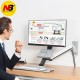 NB MC32 Aluminum Ergonomic Wall Mount Sit-Stand Workstation 22-32in Monitor Holder Gas Strut Arm with keyboard Tray Rotate LCD Bracket