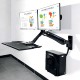 NB MC40-2A Ergonomic Sit-Stand Workstation Wall Mount 22-27in Dual Monitor Holder Arm with Foldable Keyboard Plate 2xUSB3.0 Interface NB MC40-2A Ergonomic Sit-Stand Workstation Wall Mount 22-27in Dual Monitor Holder Arm with Foldable Keyboard Plate 2xUSB3.0 Interface