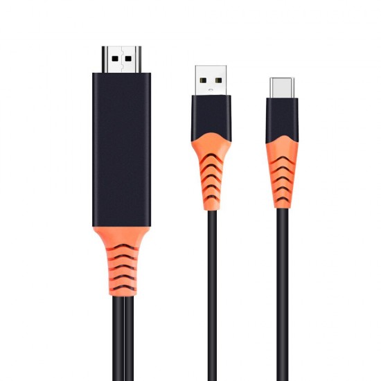 Type-C To HDMI Cable Mobile Phone Connect To TV Monitor 4K USB Powered HD Adapter Cable Type-C To HDMI Cable Mobile Phone Connect To TV Monitor 4K USB Powered HD Adapter Cable