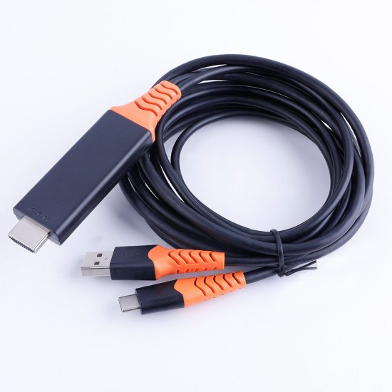 Type-C To HDMI Cable Mobile Phone Connect To TV Monitor 4K USB Powered HD Adapter Cable Type-C To HDMI Cable Mobile Phone Connect To TV Monitor 4K USB Powered HD Adapter Cable