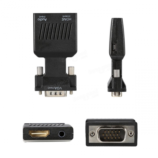 VGA Male to HDMI Female Audio Video Adapter Converter