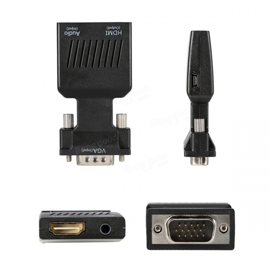 VGA Male to HDMI Female Audio Video Adapter Converter VGA Male to HDMI Female Audio Video Adapter Converter