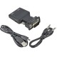 VGA Male to HDMI Female Converter with Audio Adapter Support 1080P Signal Output