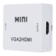 VGA to HDMI Mini Full HD Video 1080P Audio Converter Adapter for PC Laptop DVD