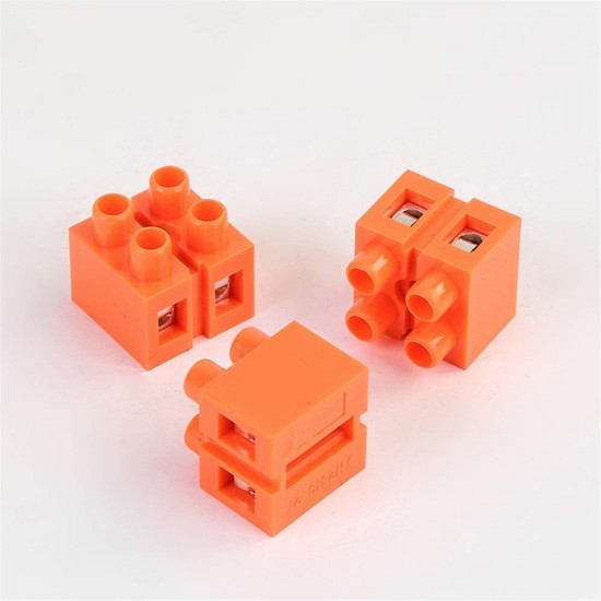 H2519-2 Dual Row Plastic Terminal 600V 36A 2 Positions Screw Terminal Block Cable Connector Barrier Terminal Strip Block