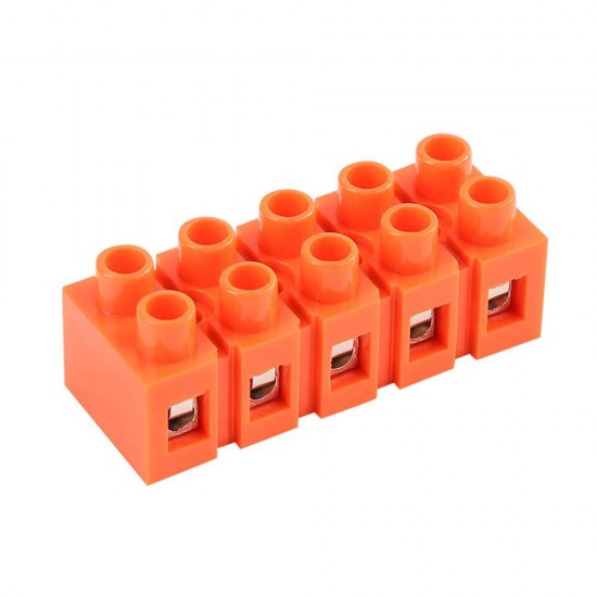 H2519-5 Dual Row Plastic Terminal 600V 36A 6 Positions Screw Terminal Block Cable Connector Barrier Terminal Strip Block