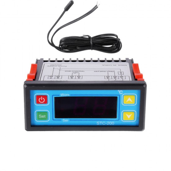 -40~99°C 220V STC-200 Seafood Box Refrigeration Unit Direct Cooler High Temperature Cold Storage Temperature Controller